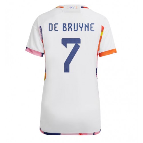 Maillot de foot Belgique Kevin De Bruyne #7 Extérieur Femmes Monde 2022 Manches Courte